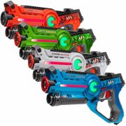 active-lasergame-set-groen-oranje-wit-blauw-4-pack